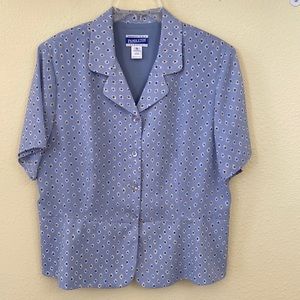 Vintage Pendleton Blouse with Peplum Waist